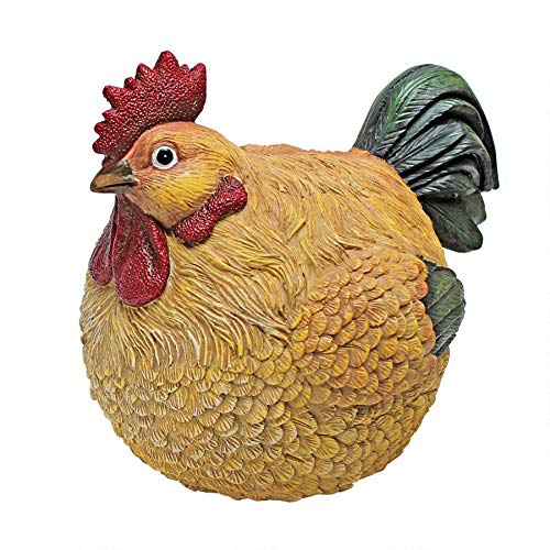 Design Toscano Roly-Poly Ball of Chicken Statue, Multicolored