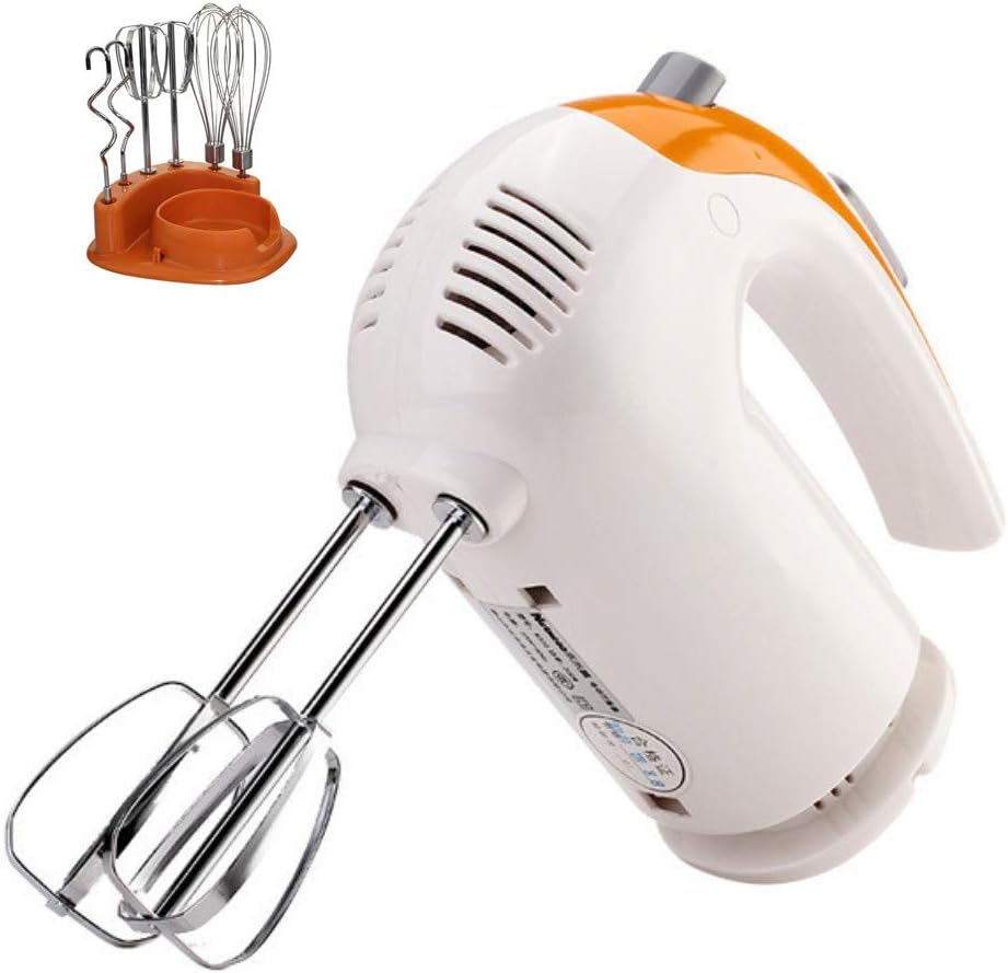 QAZWSX Hand Mixer Electric Beater 5 Speeds with 6 Accessories Professional 300W Milk Frother for Kitchen Baking Cake Egg Cream Food Beater