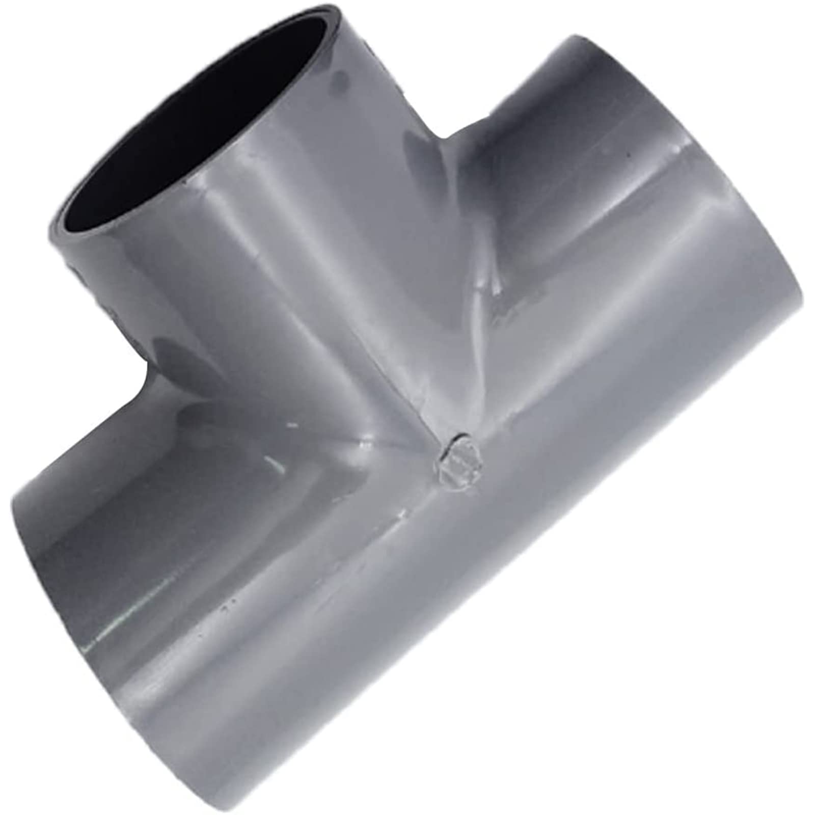 Boxonly U-PVC Fitting DN50 25x63mm T-Shaped Connector 3 Way Furniture Grade Pipe Elbow Connector Tee Pipe Fitting Connector for Furniture Shelves