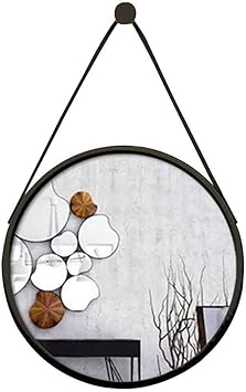 LXZSP Runder schmiedeeiserner Wand-Hängespiegel Schminkspiegel