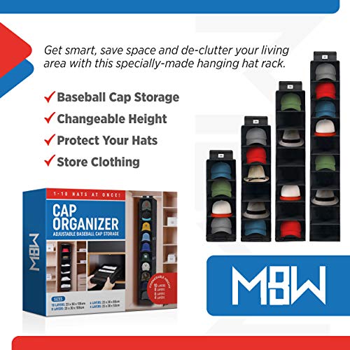 M&W Hat Racks for Baseball Caps Height Adjustable hat organizer for