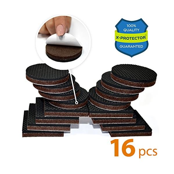 Premium Non Slip Furniture Pads 16 Piece 2”. Best SelfAdhesive