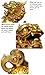 BOYULL Feng Shui Set of Two Golden Brass Pi Yao/Pi Xiu Wealth Porsperity Figurine,Attract Wealth and Good Luck,Best Decoration for Office or Home