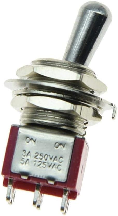 KAISH Guitar or AMP Amplifier DPDT 2 Way ON ON Toggle Switch Sealed Fat Bat Toggle, 1 Fat Bat Toggle