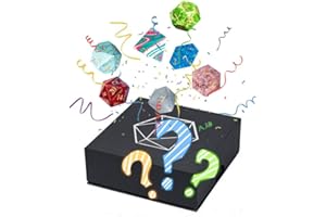 UDIXI Mystery Stone DND Dice Set, 7PCS Gemstone Dice with Gift Case Glass D&D Polyhedral for Role Playing Game and Other Tabletop Games,DND