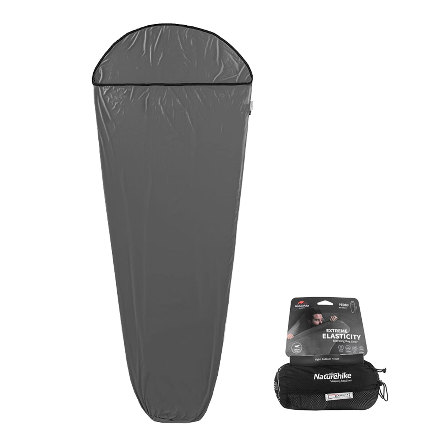 Naturehike インナーシーツ シュラフ トラベルシーツ シュラフライナー 超軽量 コンパクト 高い弾性 肌触り良い 速乾 保温 吸湿 丸洗い可能 アウトドア キャンプ ホテル 山小屋 防災 寝袋内 室内 車中泊 収納袋付き商品画像