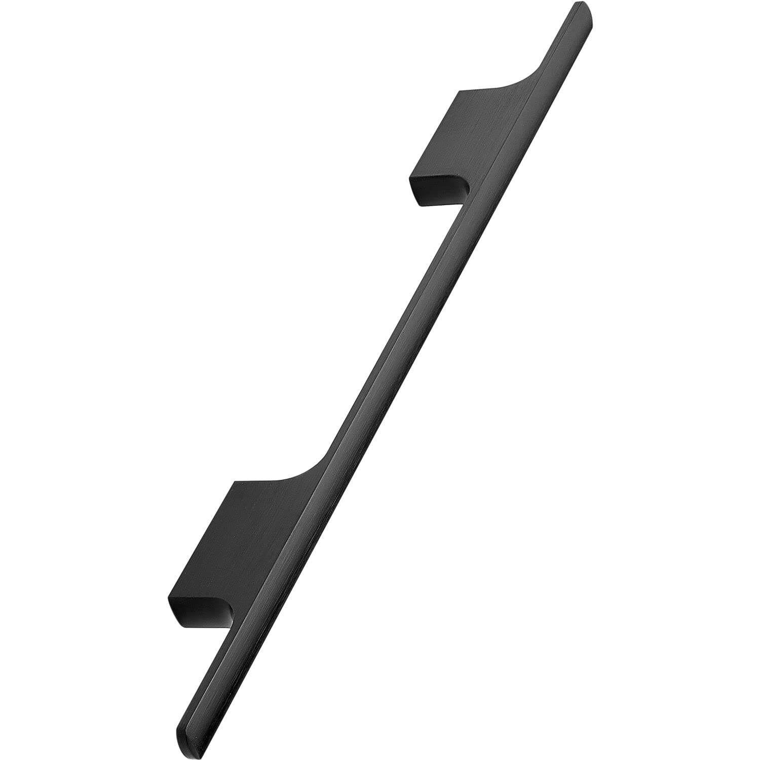 Furnipart LA160 Tau Furniture Handle for Kitchen Cupboards - Cupboard Handle for Kitchen Fronts - Aluminium Black Matt Brushed