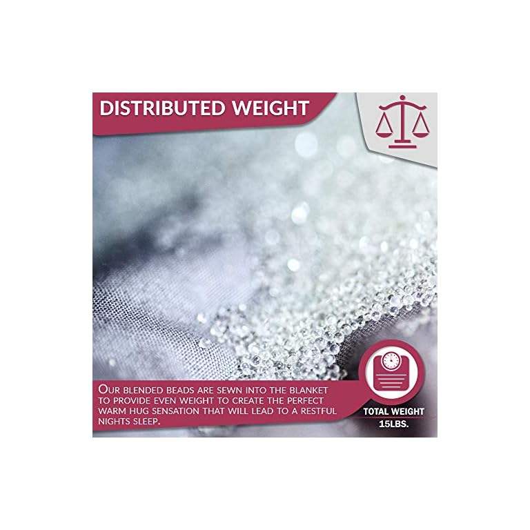 Cooshi Weighted Blanket 15 Lbs Queen and Twin Size 60″ x 80″ – Grey