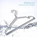 HOUSE DAY Aluminum Alloy Hangers Metal Hangers Non Slip Cloth Hanger Stainless Steel Strong Metal Wire Hangers Clothes Hangers 12 Pack 16.5 Inch,Standard Hangers (Sliver)