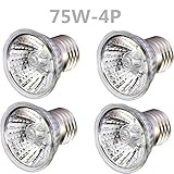 STTQYB Sun Lamp Reptile Heat Lamp UVA + UVB Full Spectrum Sun Lamp Sunbathe Reptile Lizard Lamp UV Heating Lamp (75W-4P)