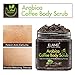 100% Natural Arabica Coffee Body Scrub with Dead Sea Salt, Treat Uneven Skin tones, Sun Spots, Dull Sin, Help Brighten Skin Deep Skin, Butt and legs Exfoliator with Caffeine- Portable Packaging 8.8 oz