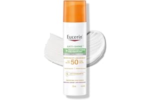 Eucerin Sun Anti-Shine Control Face Sunscreen SPF 50, Daily Face Sunscreen SPF 50 with 5 Antioxidants, Mattifying Body SPF 50