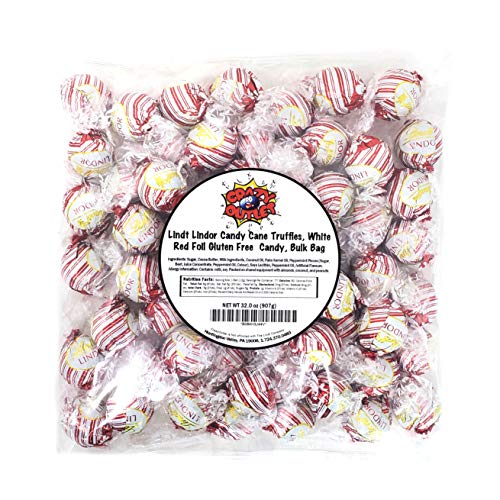 CrazyOutlet Christmas Lindt Lindor Candy Cane Truffles, White Red Foil