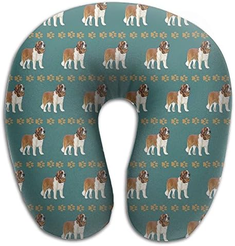 Saint Bernard With Barrel Double-Sided Printing Funny Rubbits U Shape Travel Pillow Memory Pillow Supports The Head Neck In Any Sitting Position Perfect