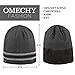 OMECHY Mens Winter Beanie Hat Oversized Warm Knit Fleece Lined Short Beanie Ski Skull Cap Grey