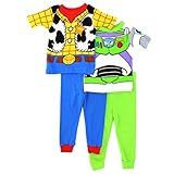 Toy Story Woody Buzz Boys 4 pc Cotton Pajamas Set