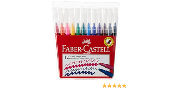 Faber-Castell PL154512 12-Piece Jumbo Magic Pens Set 
