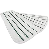 Zwipes Professional Premium Microfiber Finishing Mop Pads, 18 inch, 3-Pack, White/Green Striped