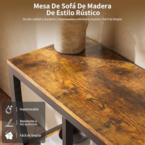 Simple Wisdom Credenza recibidor,recibidor con estantes Mesa de Consola, Mesa Consola rústica,Mueble para Entrada de casa,mesas Decorativa detrás del sofá,Adecuado para salón,recibidor,recibidor