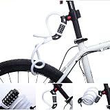 GOFRIEND Bike Lock 5 Digit Resettable 1.2m x 12mm ABS Stainless Steel White view 4