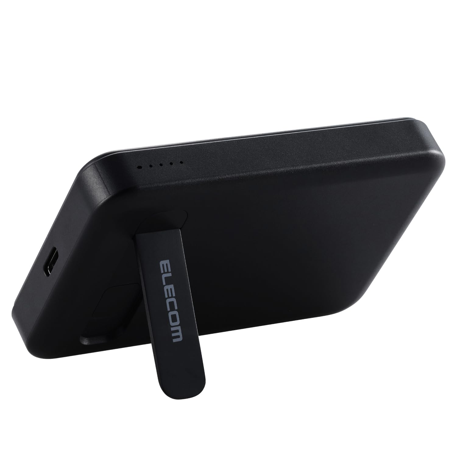 エレコム モバイルバッテリー 5000mAh ワイヤレス マグネット対応 7.5W スタンド付き ブラックの商品画像