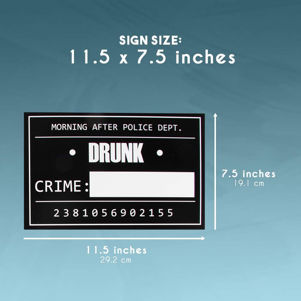Mugshot Signs - 25 Photo-Booth Props with Height Chart Backdrop Poster for Birthday, Wedding, Bachelorette Party, Sign: 11.5 x 7.5 Inches, Background: 5.17 x 3.83 Feet: Kitchen & Dining