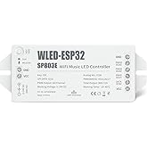 BTF-LIGHTING ESP32 WLED LED Strip Controller SP803E Built-in Mic DIY Dynamic Modes UART USB Type-C Download for WS2811,WS2812,SK6812,WS2814,WS2815 Addressable LED Strip/Matrix,PWM Dimming CCT RGB LED