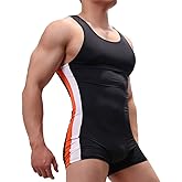 SPNSSTCR Men Bodysuit Sports Gym Athletic Supporters Undershirts Boxers Wrestling Singlets Jumpsuits Leotard