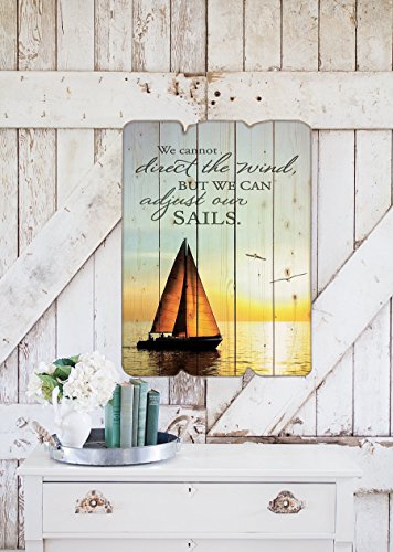 Mode Home 11.81"X15.75" Vintage Wooden Wall Plaque Signs with Sayings (SAILS) - Thumbnail 3