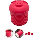 Snowyee Bacon Grease Container with Strainer, Bacon Grease Strainer Holder for Kitchen Oil Filter Made by Silicone (Pink / 1