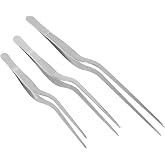 Healifty 3 Pcs Ear Cleaners Comfortable Tweezers Stainless Steel Earpick Tweezers for Ear Nose &amp; Throat Care Home Use Therapist Tool 8.07 Inch