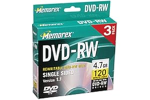 Memorex 4.7GB DVD-RW Media (3-Pack)