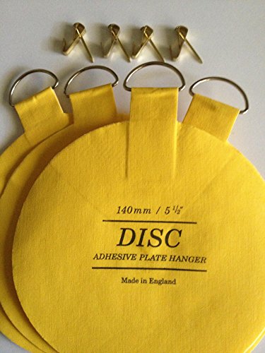 Flatirons Disc Set of Four 5.5 Inch Adhesive Plate Hangers and OOK Readynail 10lbs. Picture Hooks (6 Hooks in Package) - Bundle of 2 Items