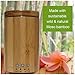Real Bamboo Wood Ultrasonic Aromatherapy Essential Oil Diffuser and Humidifier with Cool Mist - 4 Timer Settings, Auto Shut-Off and Colored LED Lights