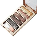 Canserin New 5 Color Glitter Eyeshadow Makeup Eye Shadow Palette (C)