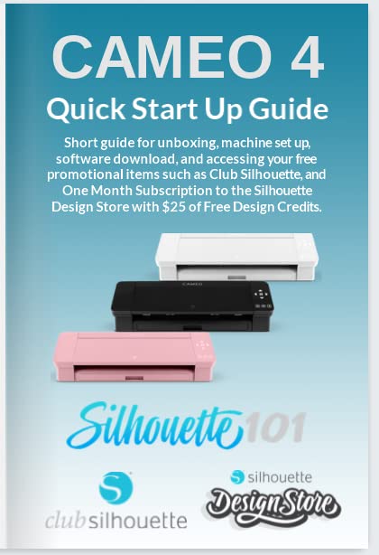 Silhouette Cameo 4 Vinyl Bundle- 24 Sheets of Vinyl, Vinyl Tool Kit and Cameo 4 Start Up Guide ...