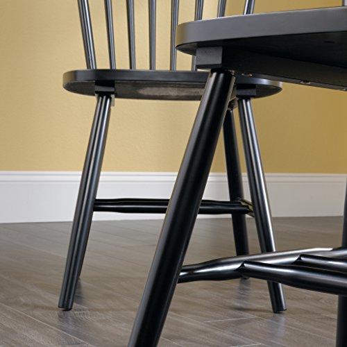 Sauder New Grange Spindle Back Chairs, Wood, Black finish Pricepulse