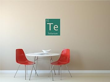 Amazon Com Tellurium Te Custom Periodic Table Of