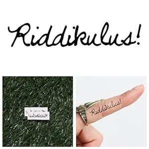 Tattify Riddikulus Temporary Tattoo - Comic Relief (Set of 2) - Other Styles Available - Fashionable Temporary Tattoos - Long Lasting and Waterproof