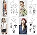 ETSYG 32'' Silk Scarf Women's Fashion Pattern Large Square Satin Headscarf Headdress