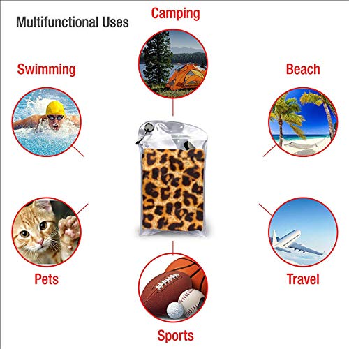 Microfibre-towel-lightweight-travel-beach-towel-Extra-large-quick-drying-camping-towel-Premium-gym-towels-for-swimming-yoga-Highly-absorbent-fast-dry-Animal-Leopard-Print
