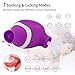 Sucking & Licking 2 in 1 Clitoral Vibrator for Double Stimulation, Adorime Clit Suker Tongue Vibrator Stimulator for Oral Sex Solo Blowjob, Nipples Clitoris Massagers Sex Toys for Women or Couples