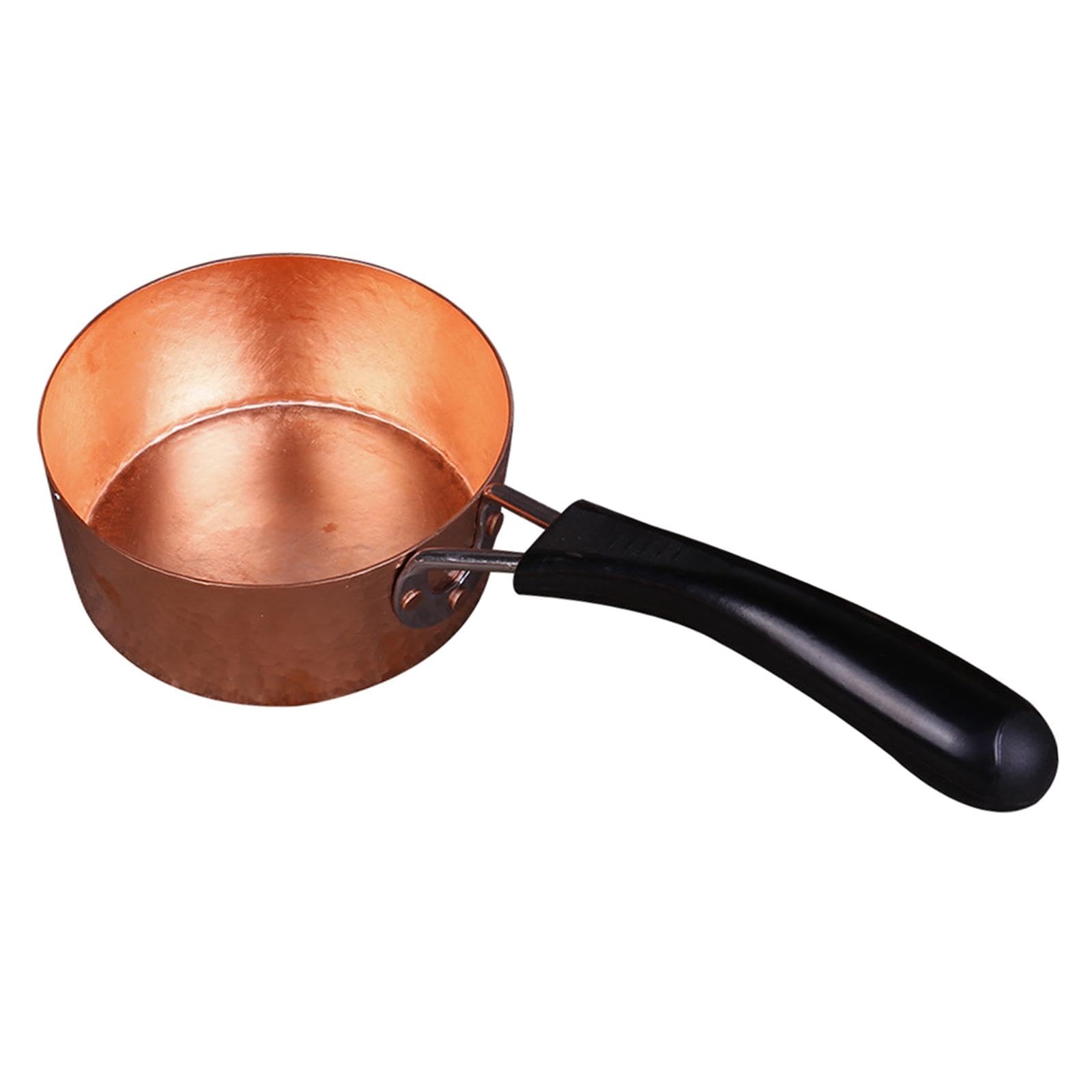 MagiDeal Milk Pot Sauce Pan Coffee Pot with No Lid Copper Wamer Pan Copper Pot Milk Pan for Boiling Camping Cooking Kitchen Household