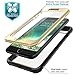 i-Blason Case for iPhone 8 Plus/iPhone 7 Plus, [Ares] Full-Body Rugged Clear Bumper Case with Built-in Screen Protector (Black/Gold)