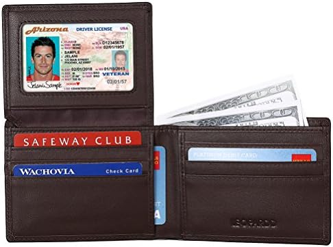 Top Rated RFID Blocking Leather Wallet + Stop Rated RFID Blocking Men's Leather Wallets Stop Electronic Pick Pocketing, Works Against Identity Theft & Credit Card Data Breach by Stopping RFID Scans