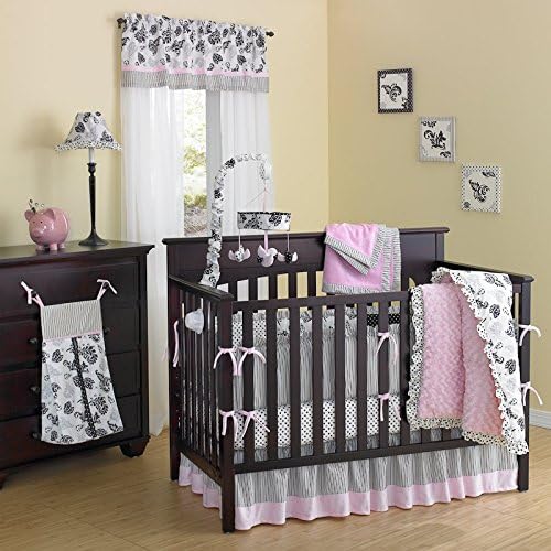 Versailles Pink 10 Piece Baby Crib Bedding Set by Laugh, Giggle & Smile