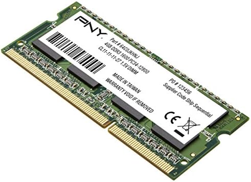 PNY Performance 4GB DDR3 1600MHz CL11 Notebook (SODIMM) Memory MN4GSD31600-Z