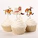 Fumeepro 24 Pcs Cowboy Cupcake Toppers Theme Party Decoration Cocktail picks Cake Decorating Tools for Party Supplies