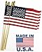 GIFTEXPRESS Set of 12, Proudly Made in U.S.A. Small American Flags 4x6 Inch/Small US Flag/Mini American Stick Flag/American Hand Held Stick Flags Spear Top primary