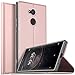 Sony Xperia XA2 Ultra case, KuGi Sony Xperia XA2 Ultra case, ultra-thin DD style PU Cover + TPU Back stand Case For Sony Xperia XA2 Ultra smartphone(Rosegold)